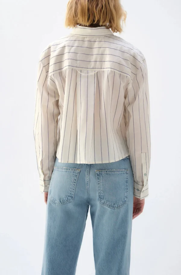 Shirts + Tops | AMO Crop Ruth Shirt Bone Neptune Multi