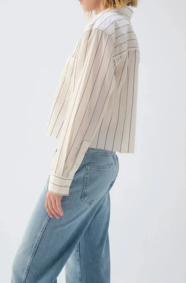 Shirts + Tops | AMO Crop Ruth Shirt Bone Neptune Multi