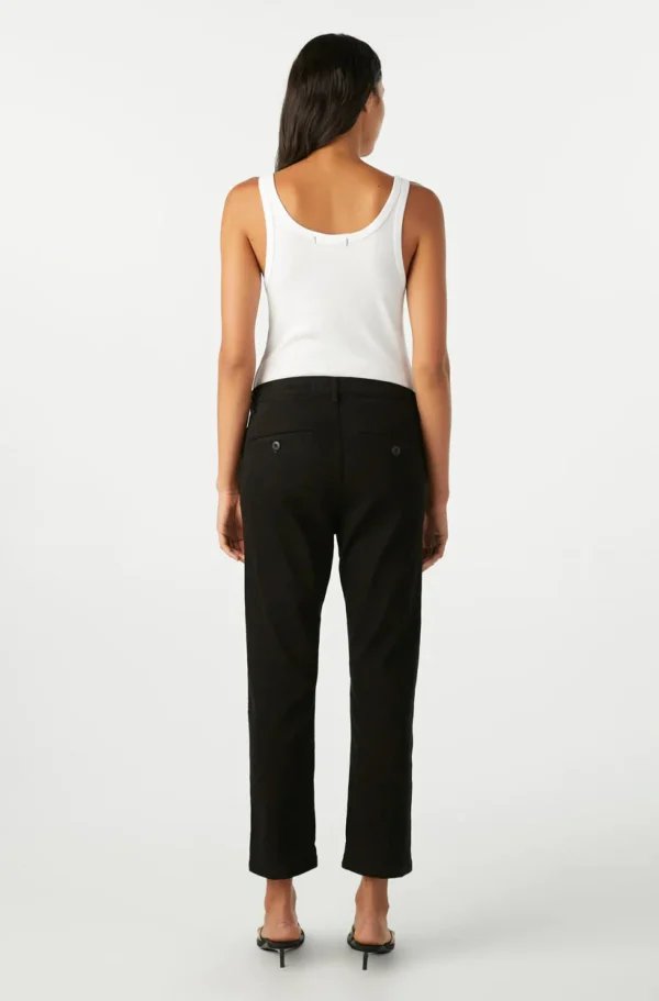 Pants | AMO Easy Trouser Relaxed Crop Straight Black