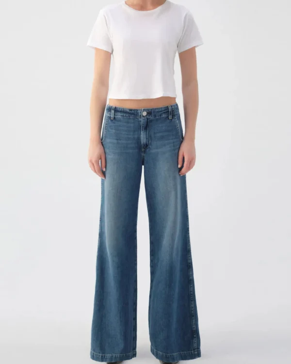 Denim | AMO Edith Wide Leg Trouser Romance