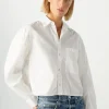 Shirts + Tops | AMO Ruth Crop Shirt White