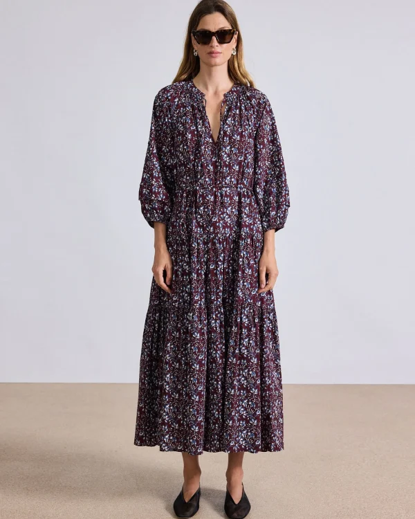 Dresses | Apiece Apart Luminile Tier Maxi Mira Floral Wine Tasting