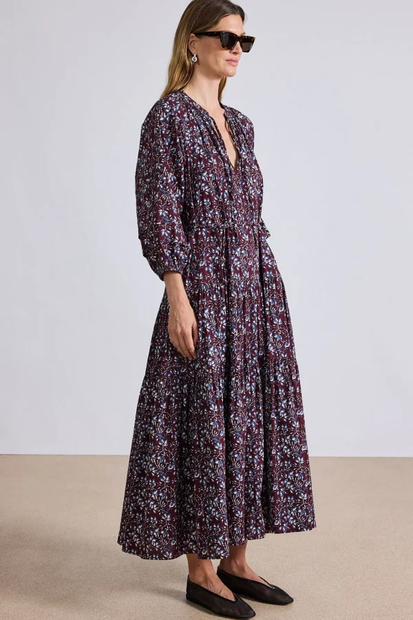 Dresses | Apiece Apart Luminile Tier Maxi Mira Floral Wine Tasting