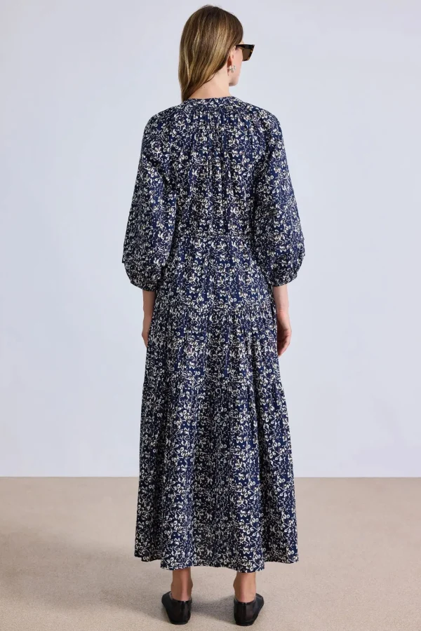 Dresses | Apiece Apart Luminile Tier Maxi Mira Floral Navy