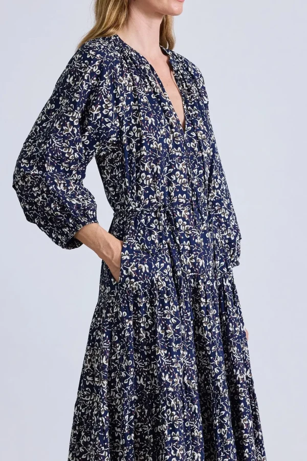 Dresses | Apiece Apart Luminile Tier Maxi Mira Floral Navy