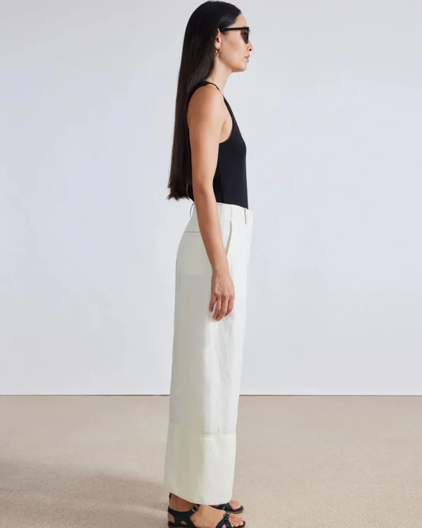 Pants | Apiece Apart Malou Wide Leg Pant Cream