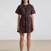 Dresses | Apiece Apart Saara Tiered Mini Dress Deep Botanic