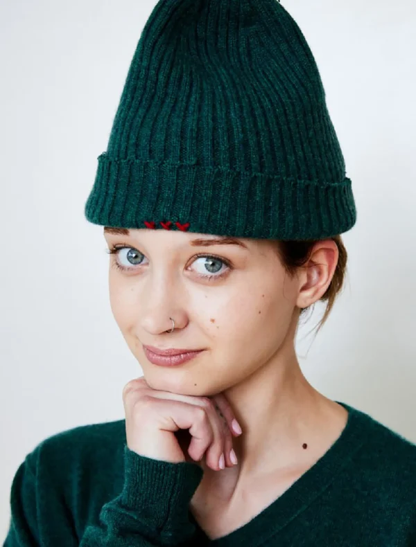 Hats | Brazeau Tricot Cashmere Knit Cap Emerald