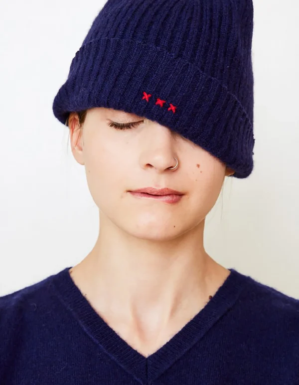 Hats | Brazeau Tricot Cashmere Knit Cap Sapphire