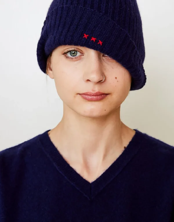 Hats | Brazeau Tricot Cashmere Knit Cap Sapphire