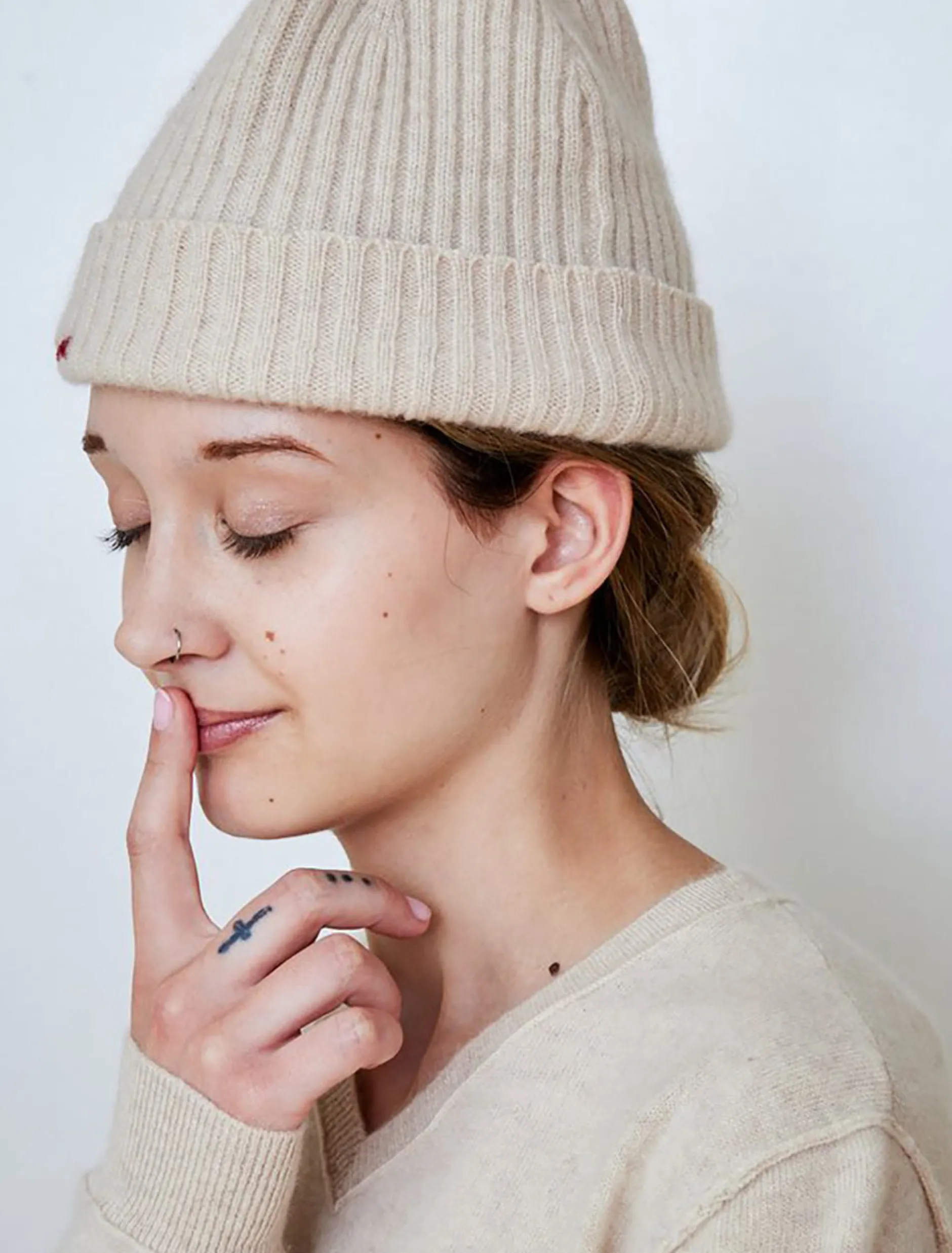 brazeau_tricot_cashmere_k_2.webp Hats | Brazeau Tricot Cashmere Knit Cap Tea Dip
