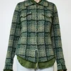 Sweaters | Brazeau Tricot Plaid Cowgirl Shacket in Utility
