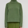 Sweaters | Brazeau Tricot Rib Mock Pullover Moss