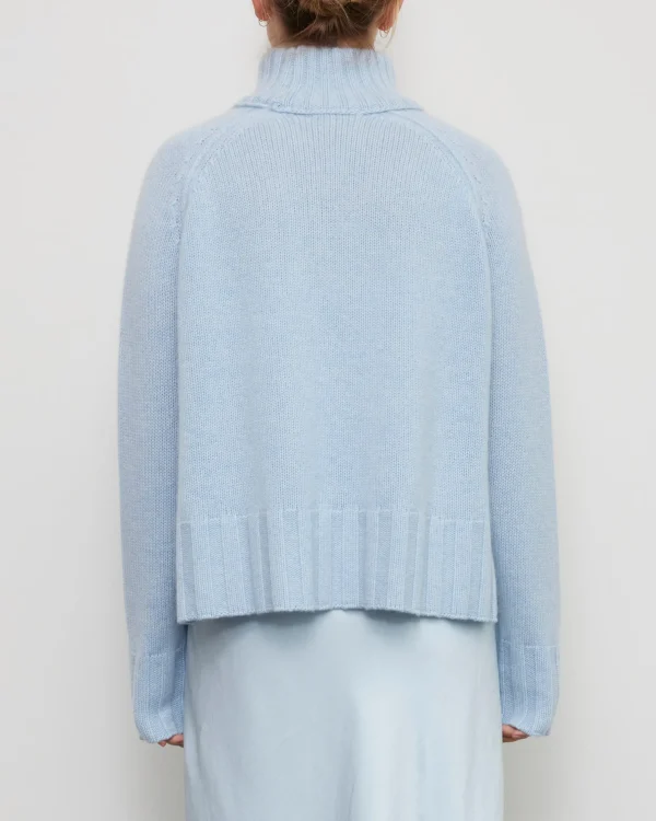 Sweaters | Brazeau Tricot Rib Mock Pullover Chambray