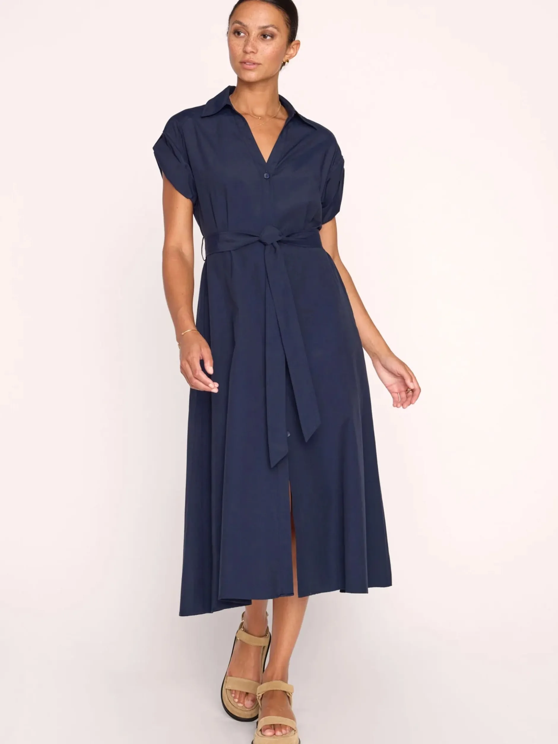 brochu_walker_fia_belted__5.webp Dresses | Brochu Walker Fia Belted Dress Navy