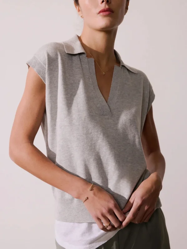 Shirts + Tops | Brochu Walker Jaia Polo Looker Grey Melange