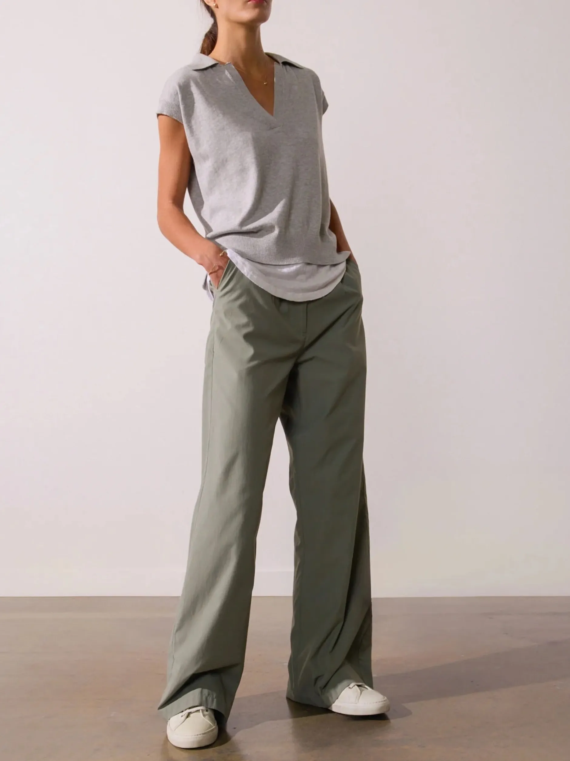 brochu_walker_jaia_polo_l_5.webp Shirts + Tops | Brochu Walker Jaia Polo Looker Grey Melange