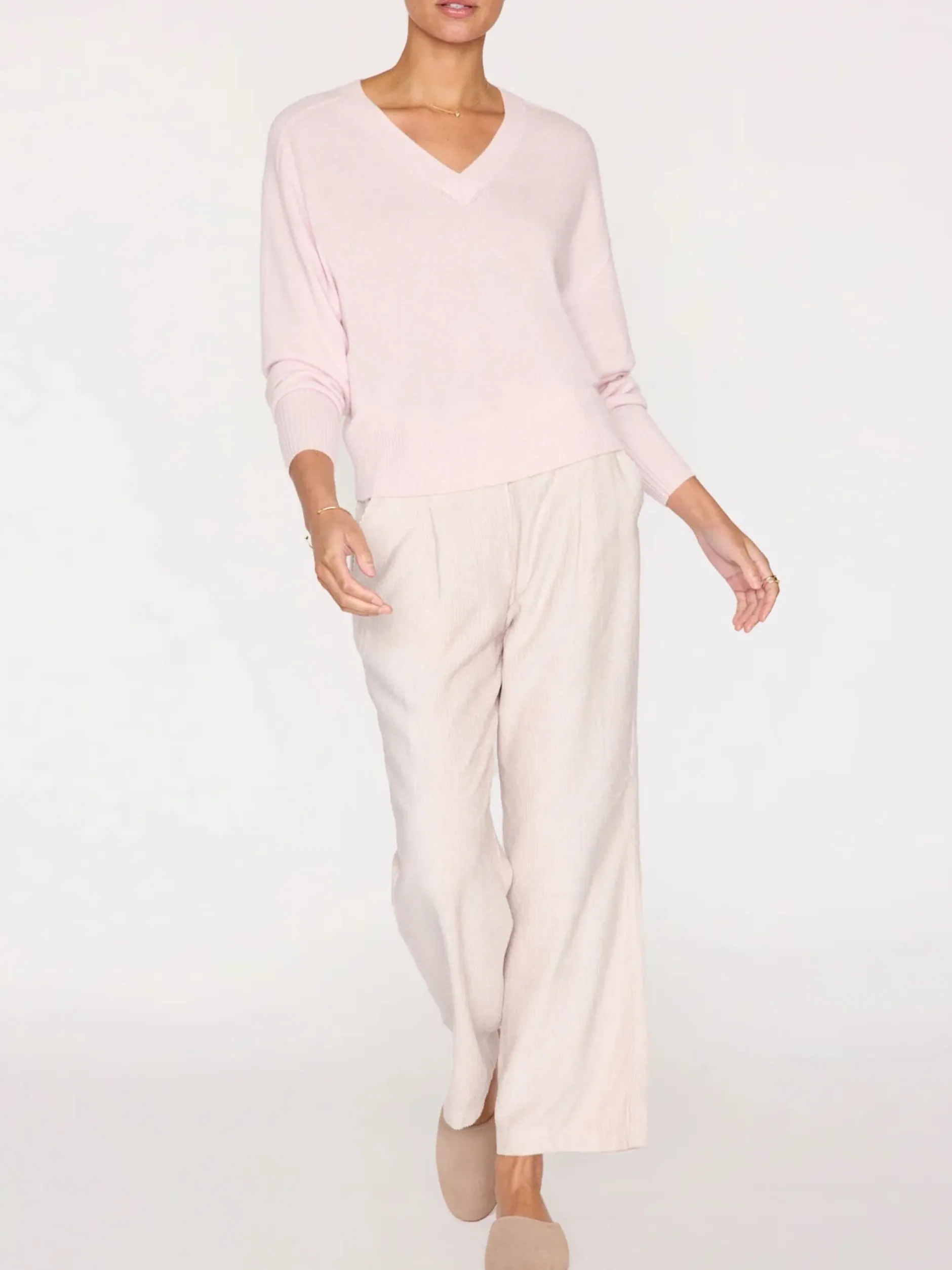 brochu_walker_leia_vee_sw_3.webp Sweaters | Brochu Walker Leia Vee Sweater Rose Quartz