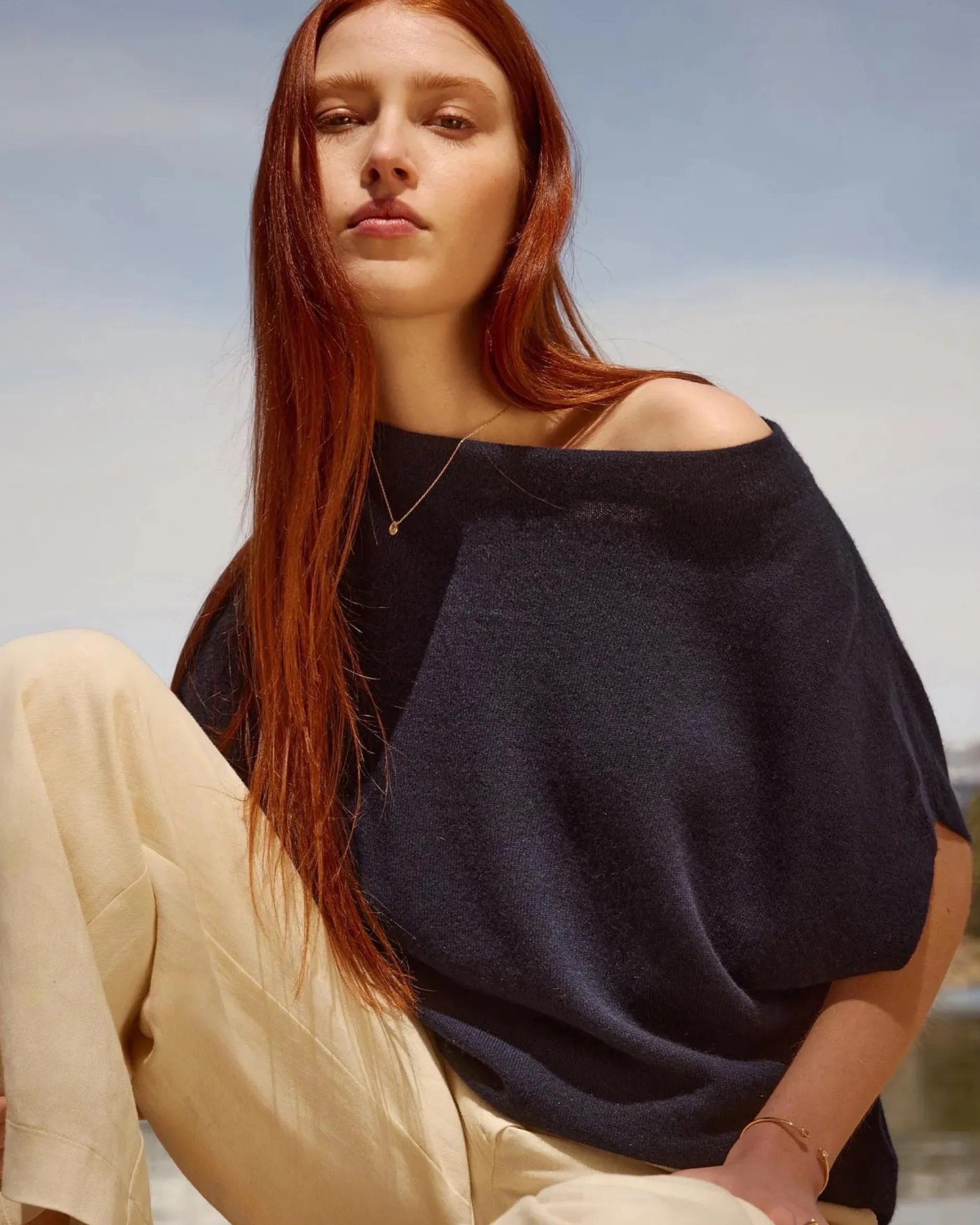 brochu_walker_morten_funn_0-1.webp Sweaters | Brochu Walker Morten Funnel Neck Top Navy