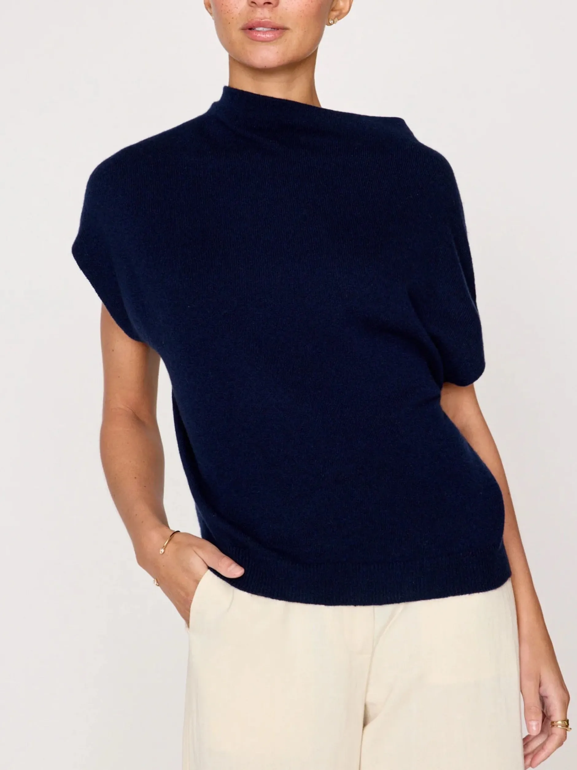 brochu_walker_morten_funn_1-1.webp Sweaters | Brochu Walker Morten Funnel Neck Top Navy