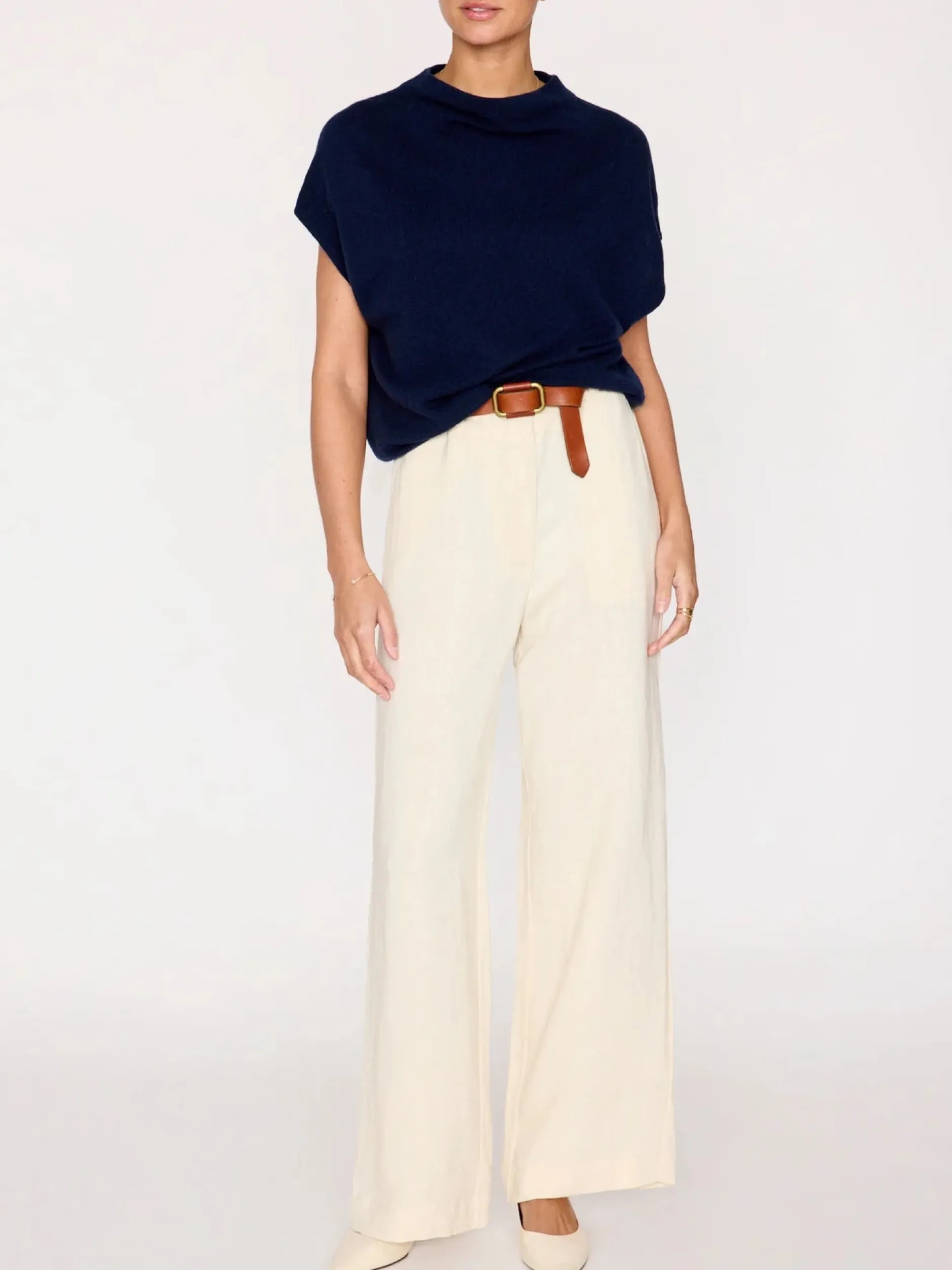 brochu_walker_morten_funn_4-1.webp Sweaters | Brochu Walker Morten Funnel Neck Top Navy