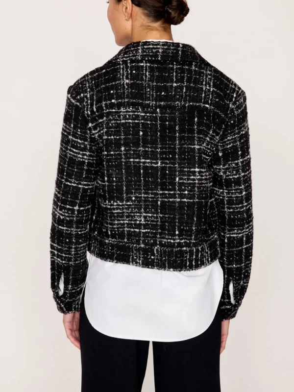 Outerwear | Brochu Walker Tweed Cropped Jacket Black + White