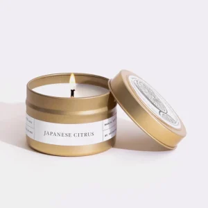 Candles | Brooklyn Candle Studio Japanese Citrus Gold Travel Candle