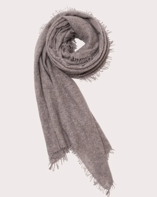 Scarves | Communitie Cashmere Felted Stole Grey Melange