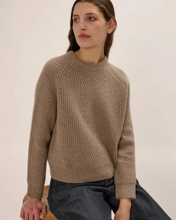 Sweaters | Demylee Chelsea Wool Sweater Heather Brown