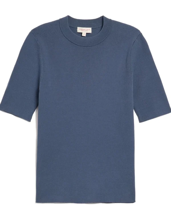 Shirts + Tops | Demylee Clara Cotton Top Slate Blue