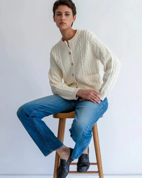 Sweaters | Demylee Esme Cotton Cardigan Natural