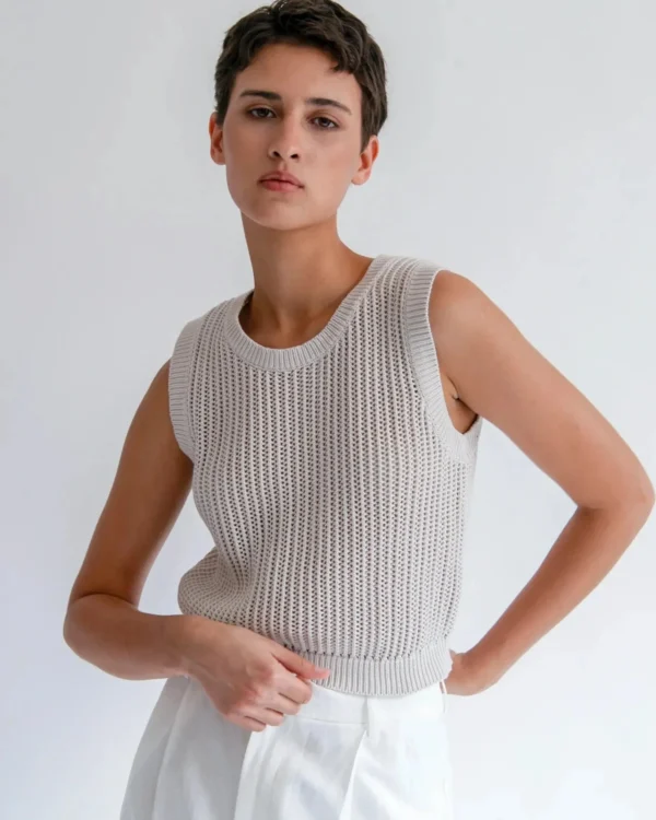 Sweaters | Shirts + Tops | Demylee Mina Organic Cotton Top Sea Salt