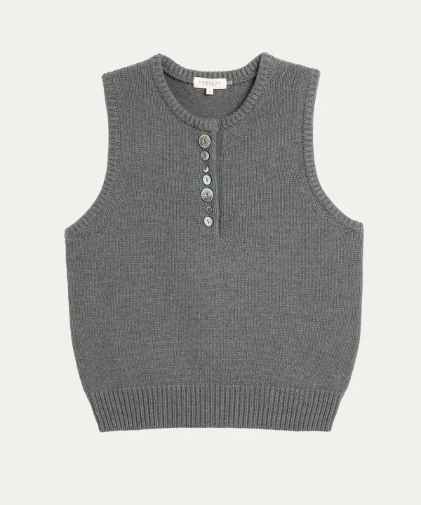 Sweaters | Demylee Minivera Organic Cotton Vest Charcoal