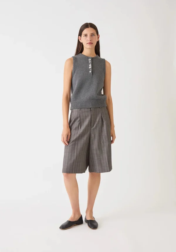 Sweaters | Demylee Minivera Organic Cotton Vest Charcoal