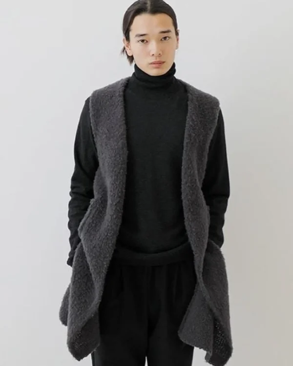 Sweaters | Evam Eva Boa Long Vest Sumi