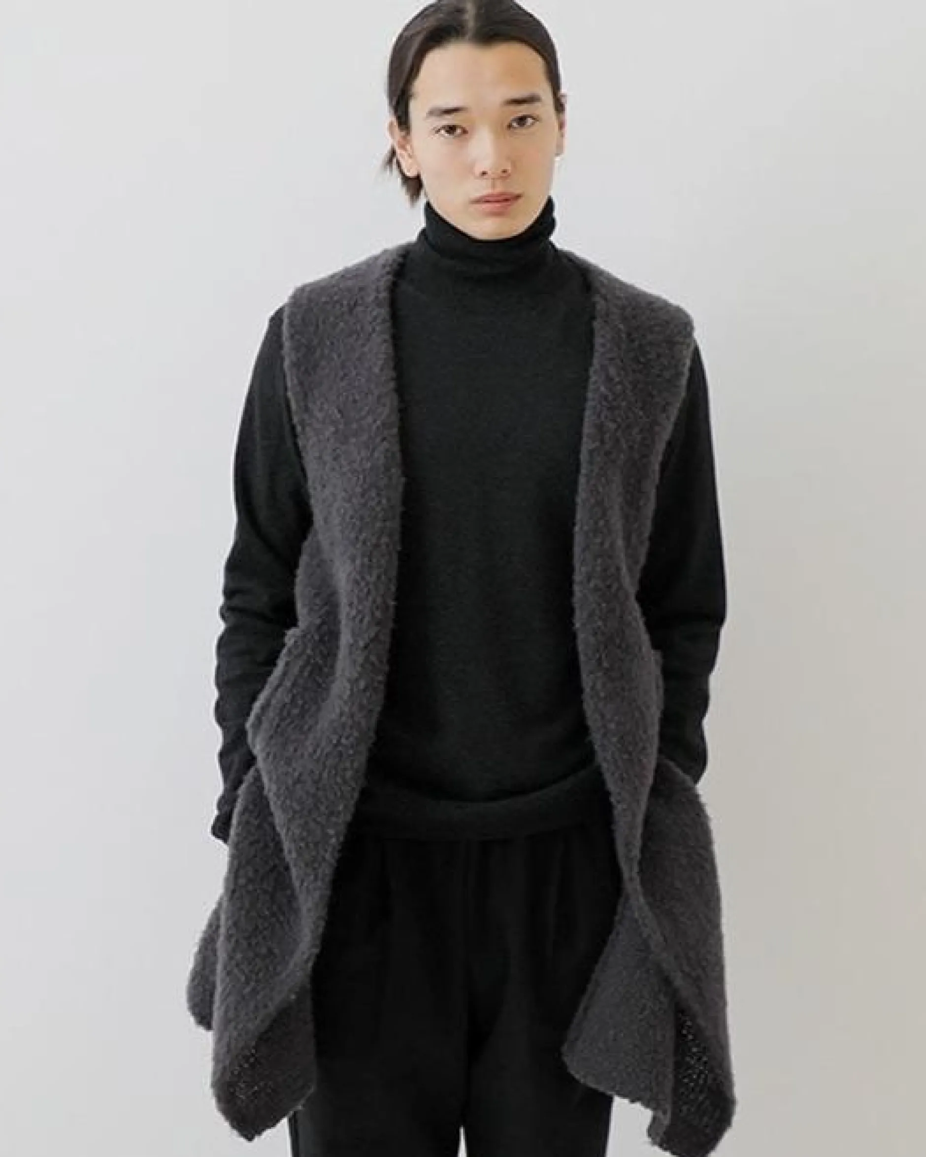 evam_eva_boa_long_vest_su_1.webp Sweaters | Evam Eva Boa Long Vest Sumi