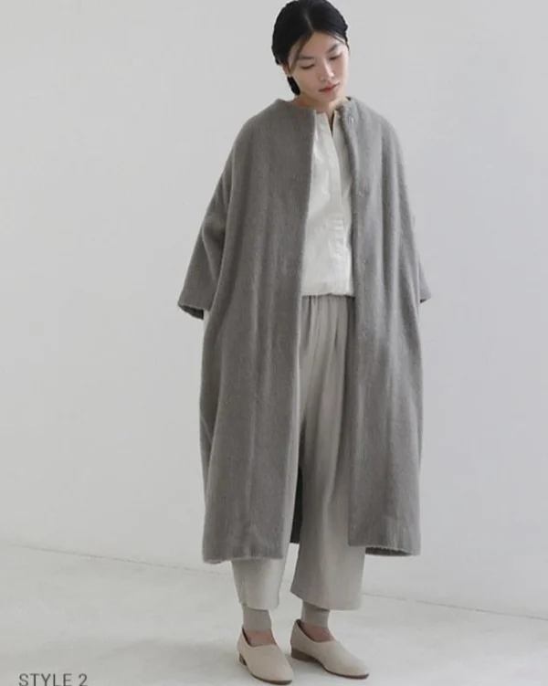 Outerwear | Evam Eva Cashmere Long Coat Mocha