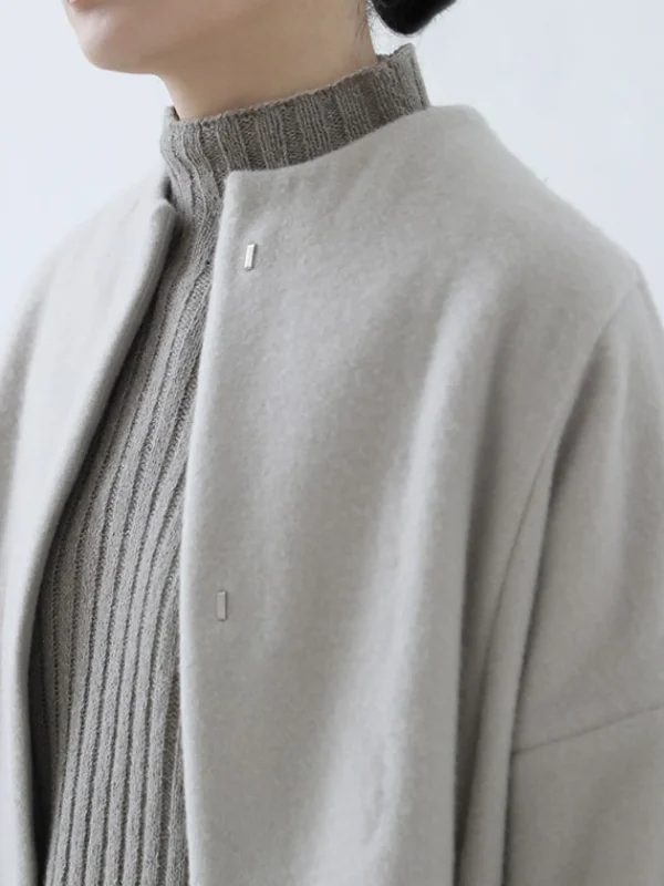 Outerwear | Evam Eva Cashmere Short Coat Grege