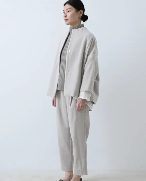 Outerwear | Evam Eva Cashmere Short Coat Grege