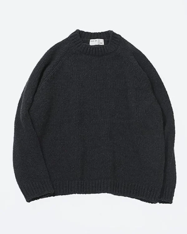 Sweaters | Evam Eva Renew Wool Ragian Pullover Charcoal