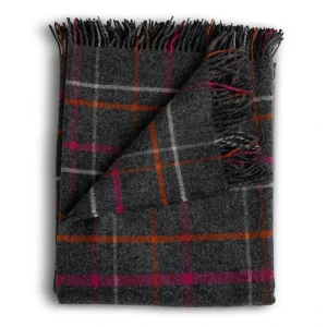Throws | Evangeline 100% Merino Lambswool Patterned Throw Ledge Plaid Multi