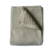 Throws | Evangeline Linen Scalloped Knit Throw Oatmeal