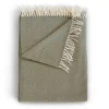 Throws | Evangeline Merino Herringbone Throw Lichen