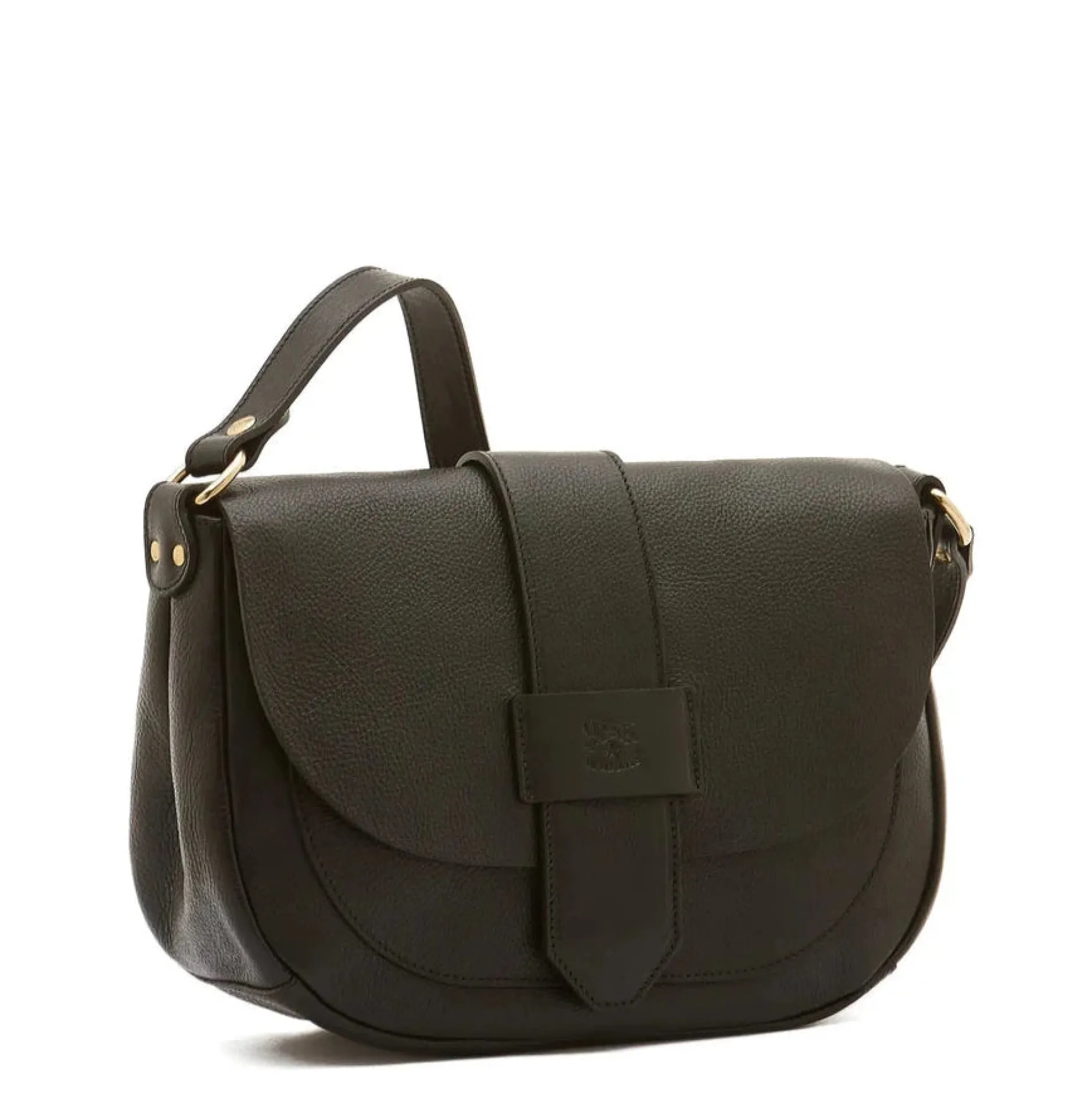 fausta_medium_crossbody_b_0.webp Bags | Il Bisonte Fausta Medium Crossbody Black with Brass Hardware