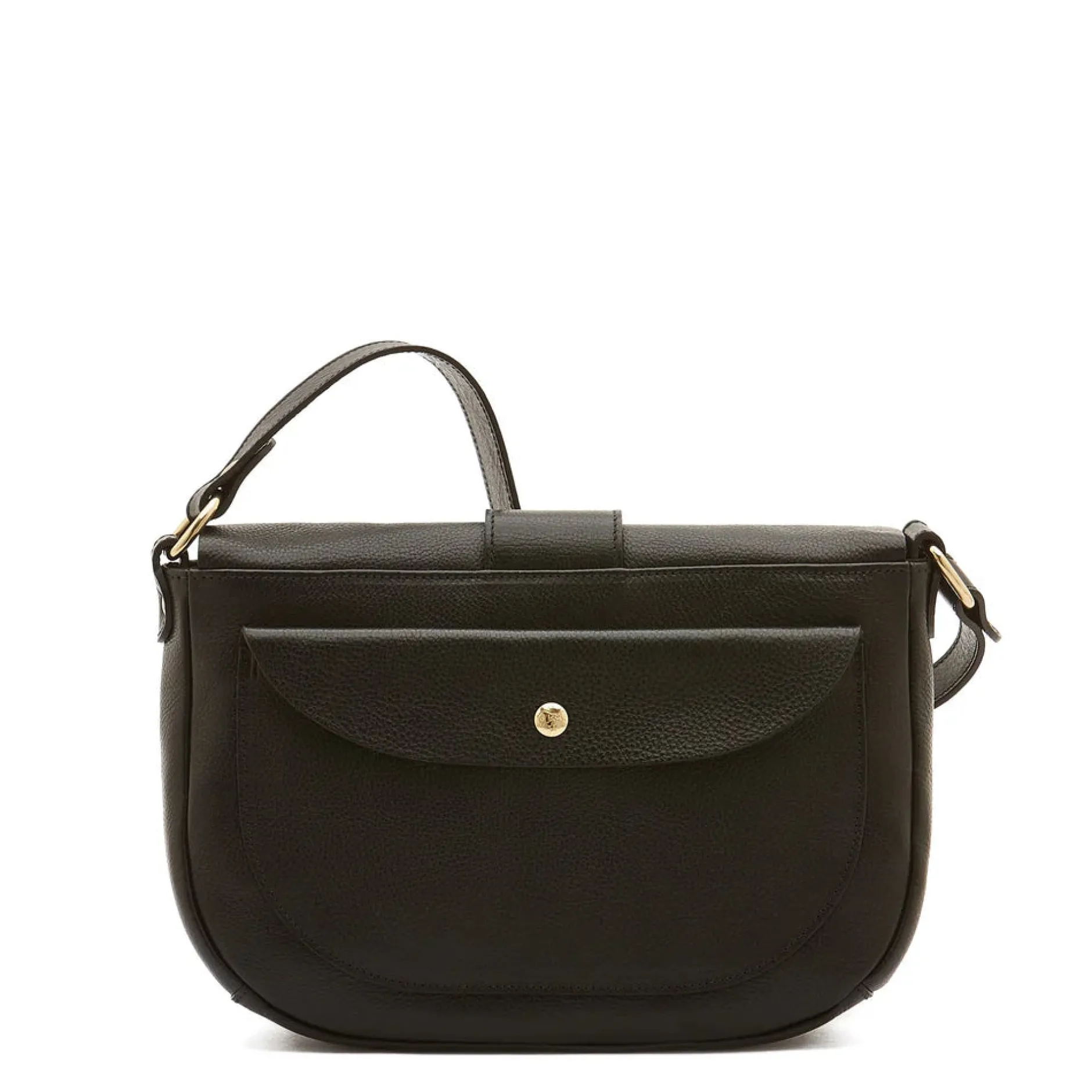 fausta_medium_crossbody_b_1.webp Bags | Il Bisonte Fausta Medium Crossbody Black with Brass Hardware