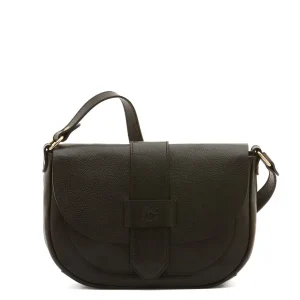 Bags | Il Bisonte Fausta Medium Crossbody Black with Brass Hardware
