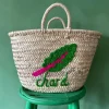 Bags | Thistle Hill Hand Embroidered Market Basket Chard