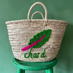 Bags | Thistle Hill Hand Embroidered Market Basket Chard