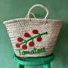 Bags | Thistle Hill Hand Embroidered Market Basket Tomato