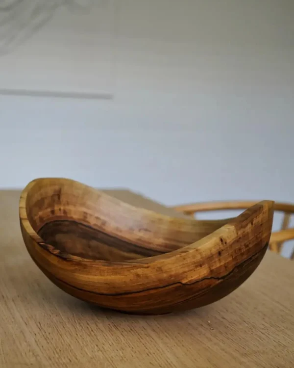 Home Decor | Pillows | Thistle Hill Hand-Carved Oblong Walnut Fruit Bowl